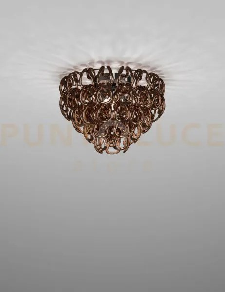 Giogali lampadadario a soffitto 50 cristallo rame e cromo lucido 4 ...