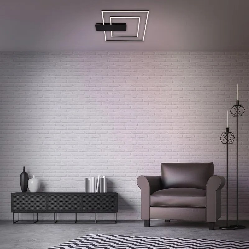 Plafoniera LED moderno Nico, nero57 cm