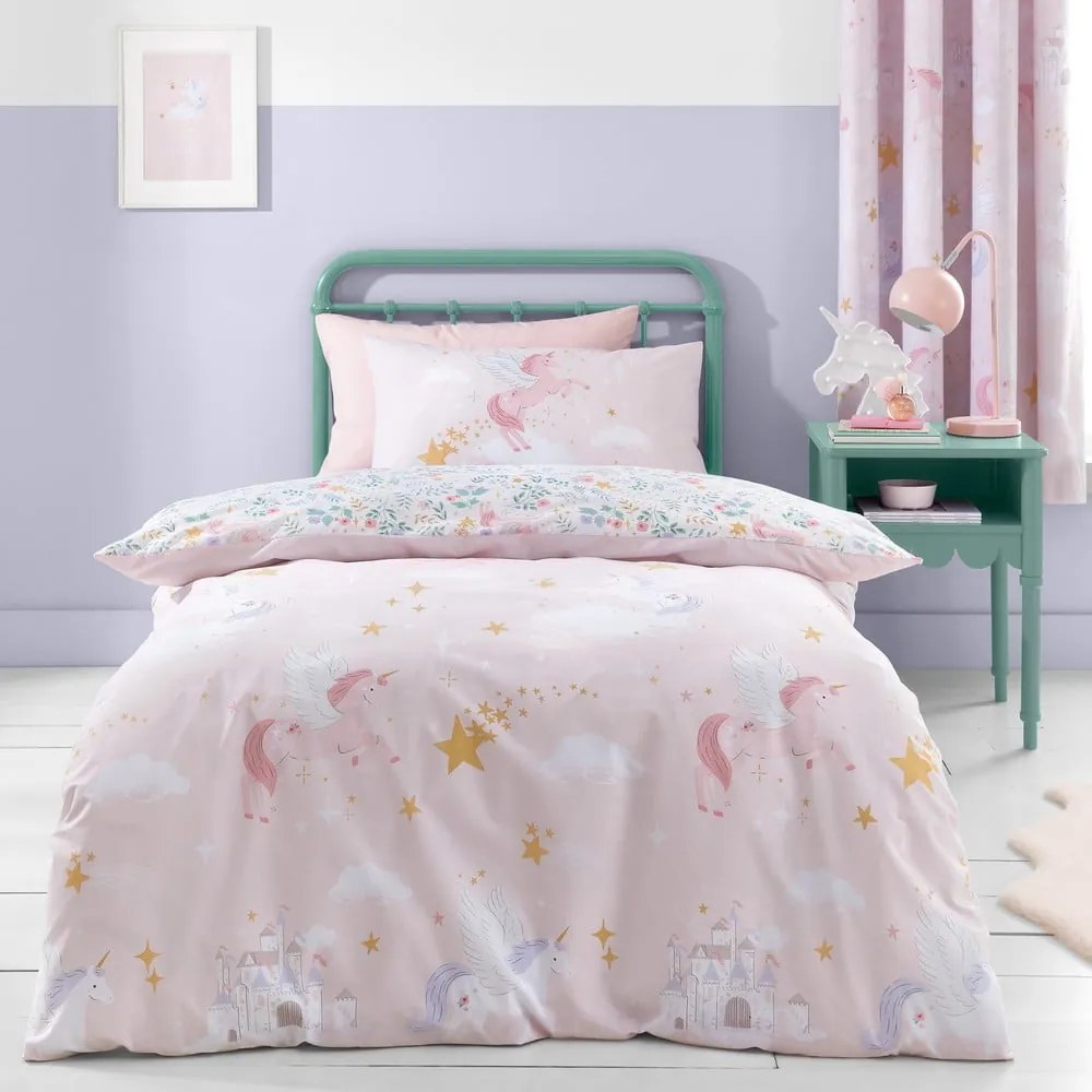 Biancheria da letto singola per bambini 135x200 cm Fairytale Unicorn - Catherine Lansfield