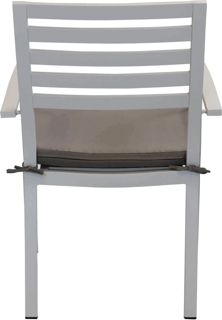DEXTER - set tavolo in alluminio cm 160/240 x 90 x 75 h con 4 poltrone Dexter