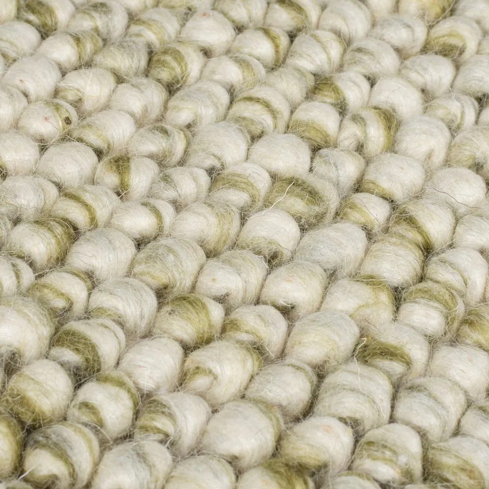 Passatoia in misto lana intrecciata a mano color kaki 60x230 cm Minerals - Flair Rugs