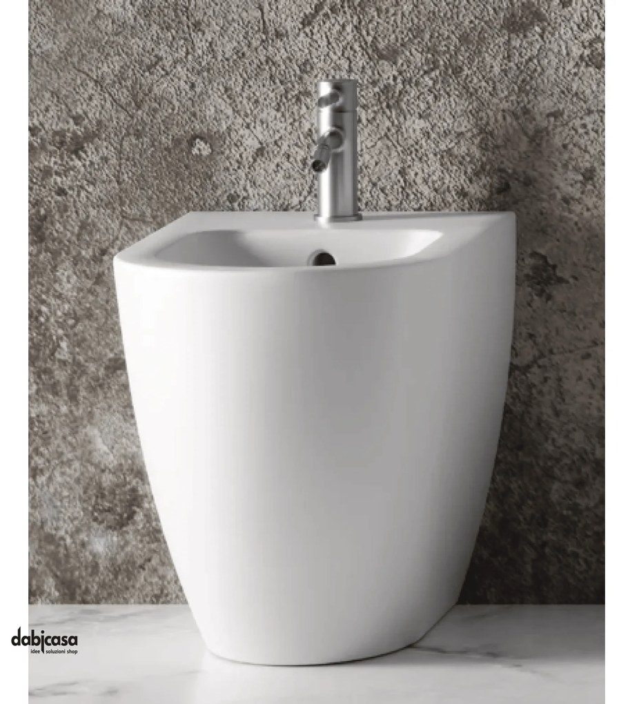 Alice Ceramica "Form" Bidet Da Terra H 50 cm Filoparete Bianco Lucido