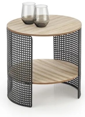 Tavolino da salotto TRAFICA 41x41 cm nero/beige