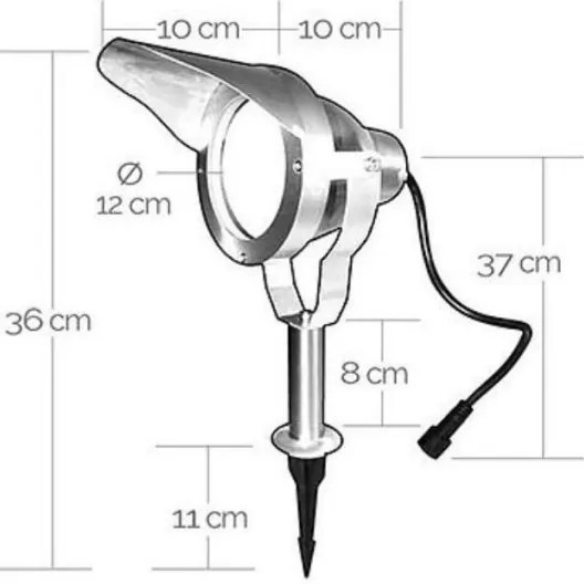 Lampada LED da esterno EASY CONNECT 1xGU10/10W/230V IP67 cromo opaco