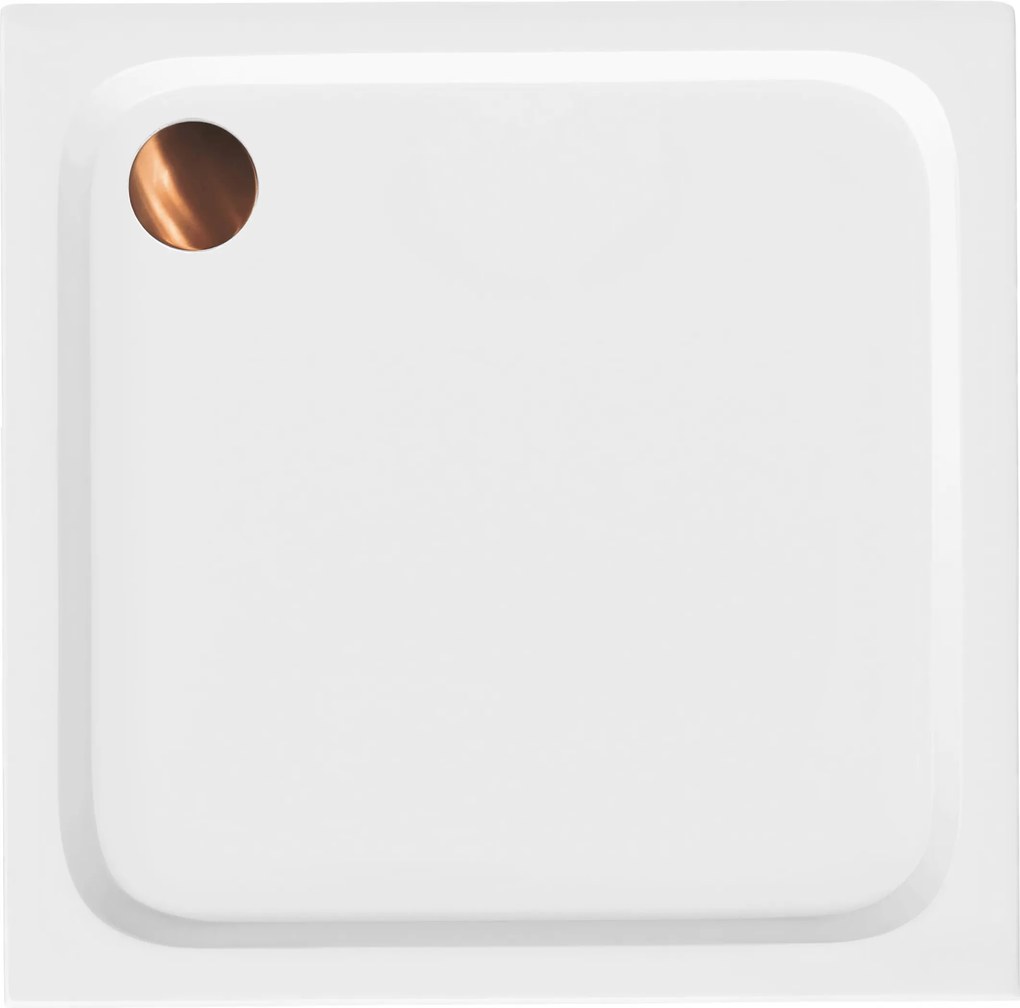 Piatto doccia acrilico Rea Belmond White 80x80 Brush Copper