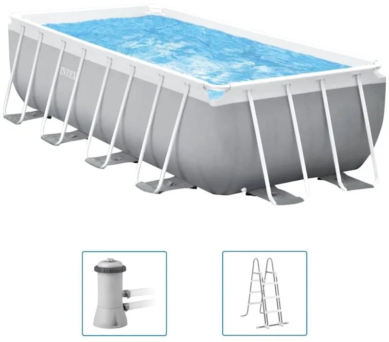 Intex - Set Piscina Prism Frame Rettangolare 400x200x122 cm
