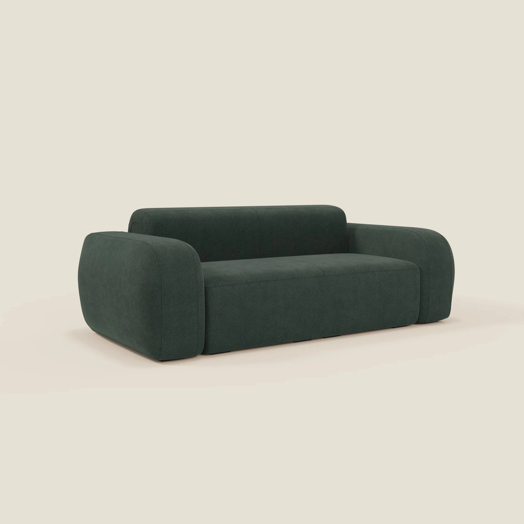 BonBon Divano modulare Lineare 220 – Seduta unica in tessuto smacchiabile T23 verde