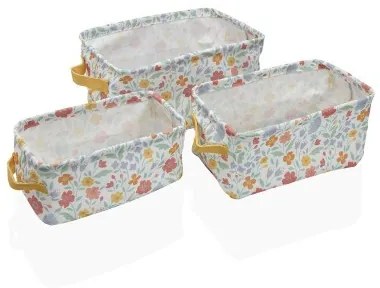 Set di Cestini Versa Flandes Tessile 18 x 14 x 28 cm 28 x 18 x 14 cm