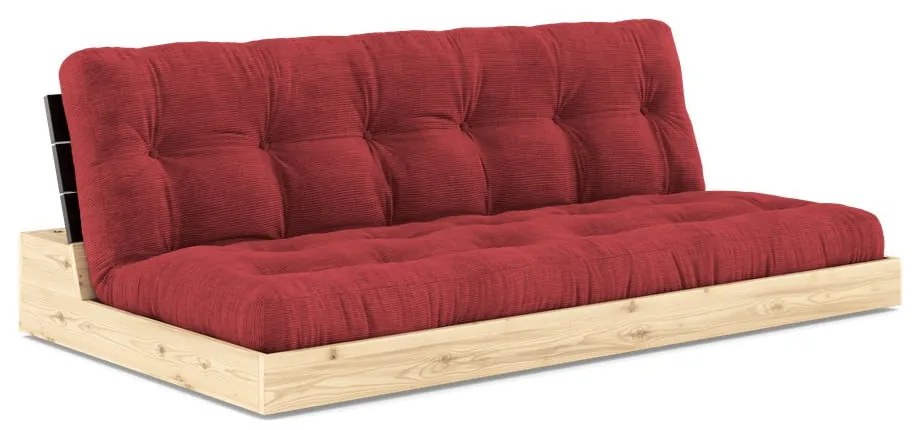 Divano letto in velluto rosso 196 cm Base - Karup Design