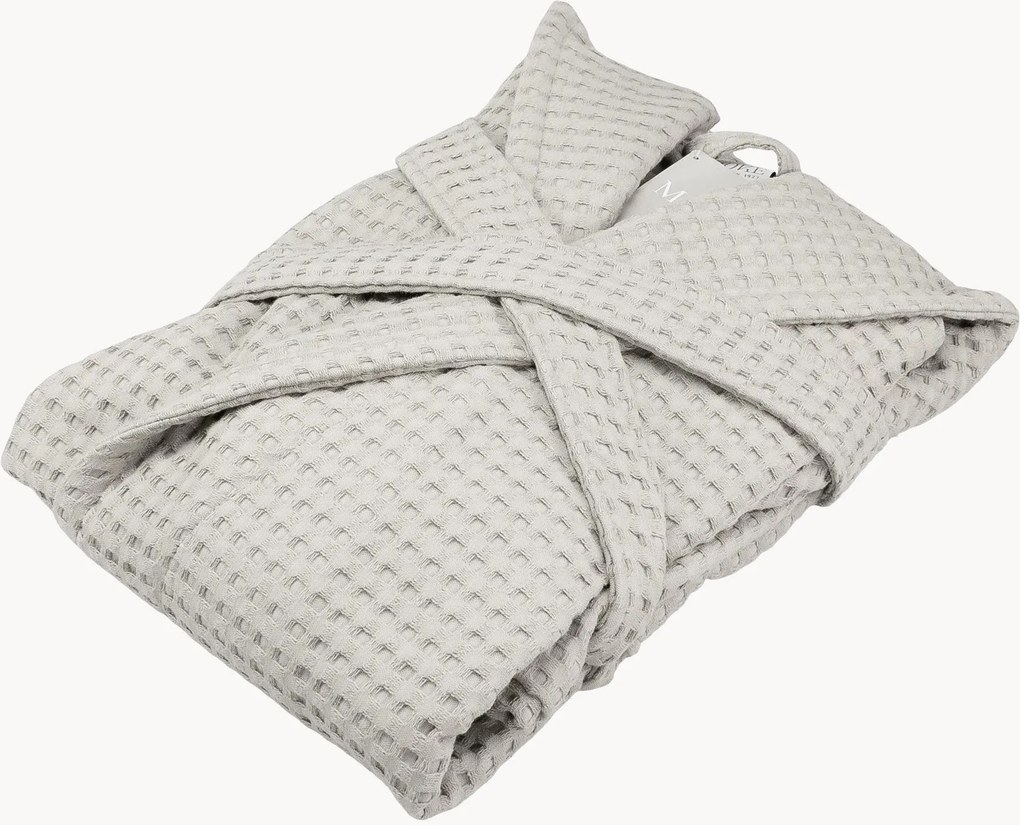 Accappatoio unisex in cotone a nido d'ape con cappuccio Robin