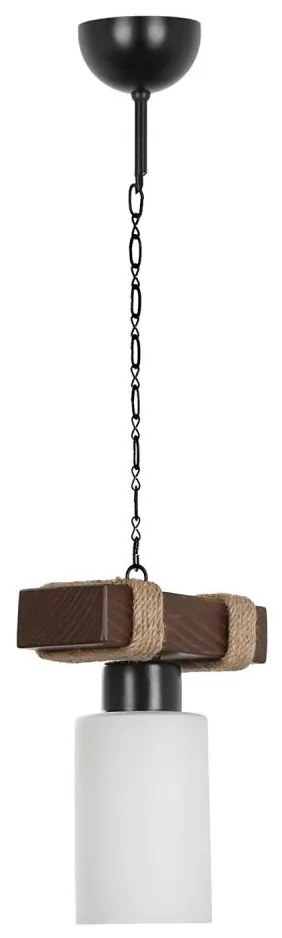 Lampadario a sospensione a catena JASMIN 1xE27/40W/230V marrone/bianco