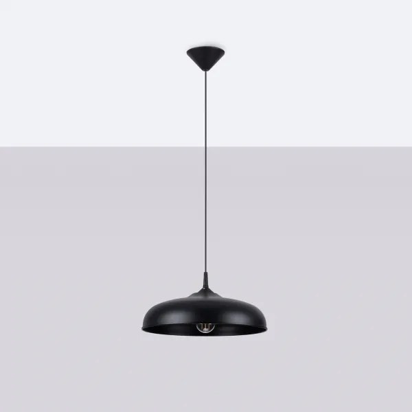 Sollux SL.1330 - Lampadario a sospensione con filo GINA 1xE27/15W/230V diametro 38 cm nero