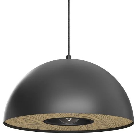 Lampadario a sospensione con filo ELGUND 1xE27/15W/230V nero