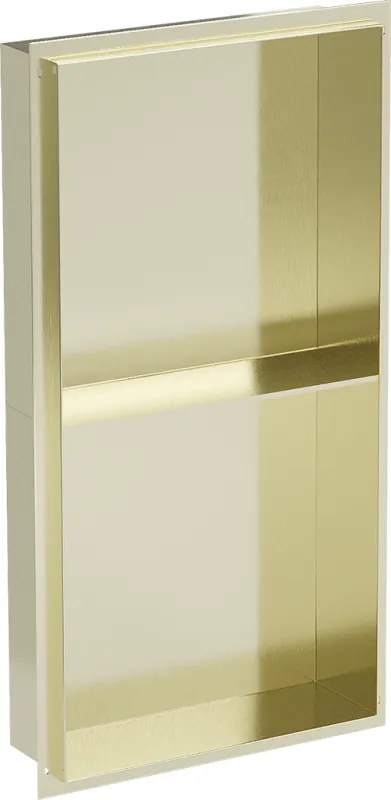 Mexen X-Wall-NR mensola ad incasso senza cornice con ripiano 60 x 30 cm, oro spazzolato - 1951603010S