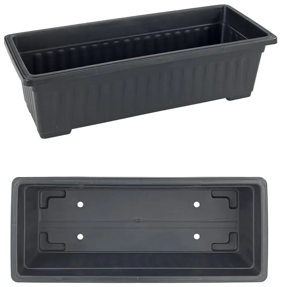 IDIMEX Supporto Per Piante Flora – Stile Industriale, 30x70x30 Cm – Struttura In Metallo Nero E Piano In MDF Nero – Portafiori Da Interno