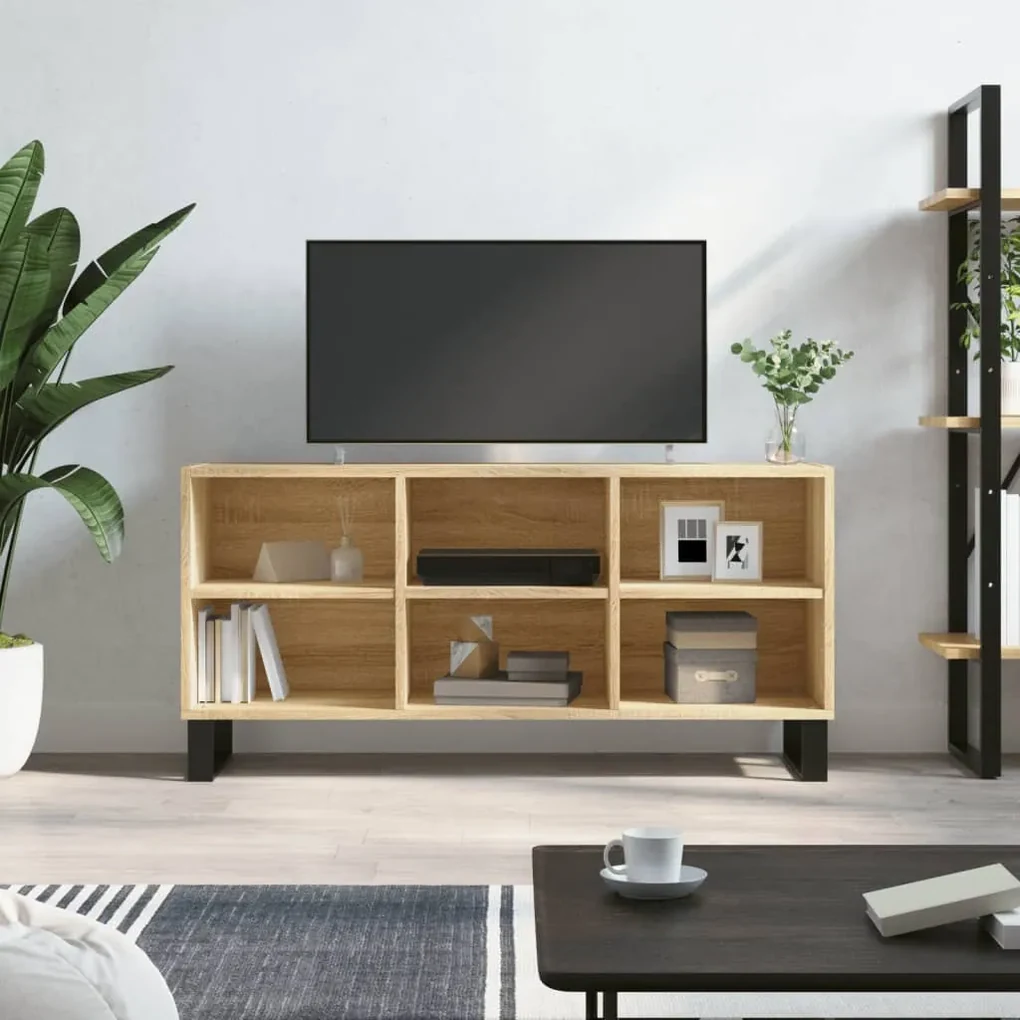 Mobile Tv Sospeso 140x32x30 Rovere E Bianco Evolution