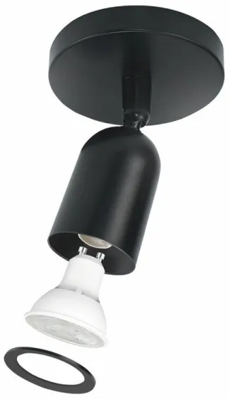 Faretto SOLIS 1xGU10/6W/230V nero