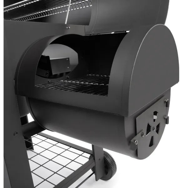 Fieldmann - Griglia a carbone con affumicatoio nero