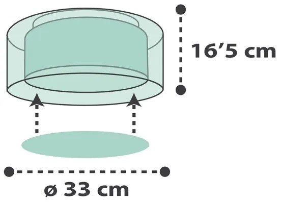 Dalber 41416H - Plafoniera per bambini CLOUDS 2xE27/60W/230V verde