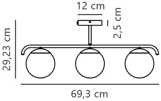 Nordlux - Lampadario a sospensione con supporto rigido GRANT 3xE14/25W/230V nero