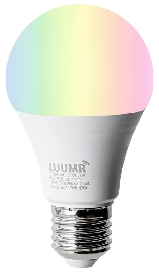 Lampada da parete intelligente nera con paralume in velluto incl. Wifi A60 - Stacca