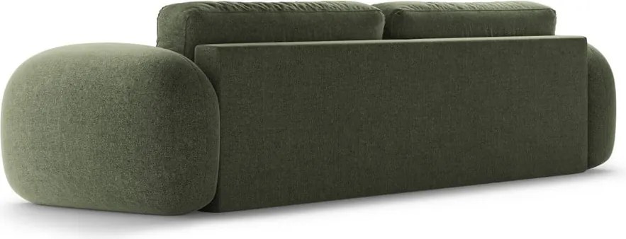 Divano verde allungabile/con contenitore con rivestimento in ciniglia 262 cm Tonale – Cosmopolitan Design