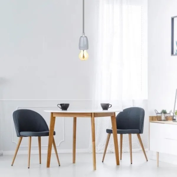 Cavo di alimentazione 1xE27/60W/230V grigio/porcellana