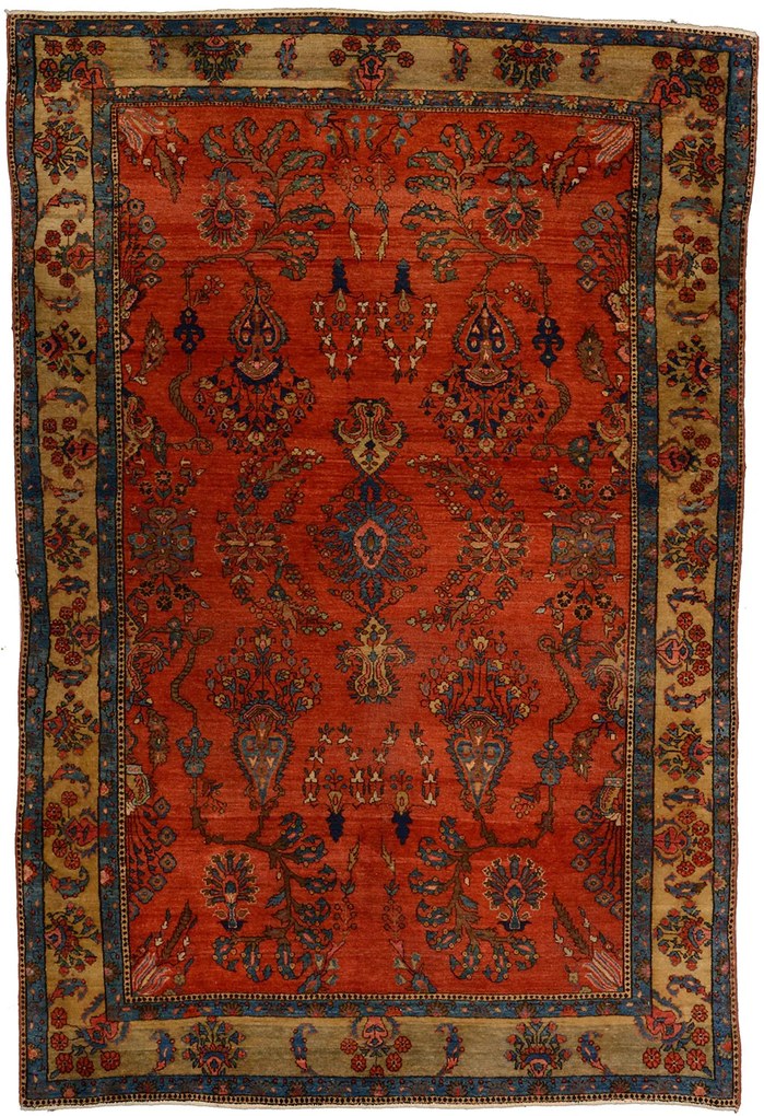 Kashan Tappeto persiano 200 x 130 Rosso (Iran) Annodato A Mano