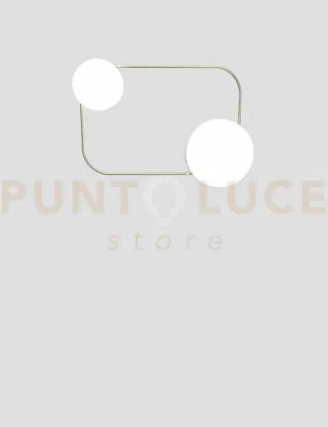 Tier plafoniera applique mp bianco satinato ottone verniciato l3295...