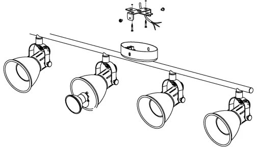 Eglo 96555 - Faretto LED SERAS 4xGU10/3,3W/230V