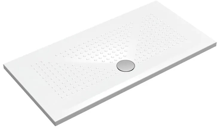 Piatto doccia in ceramica PUNTO bianco L 140 x L 70 x H 3.5 cm lucido