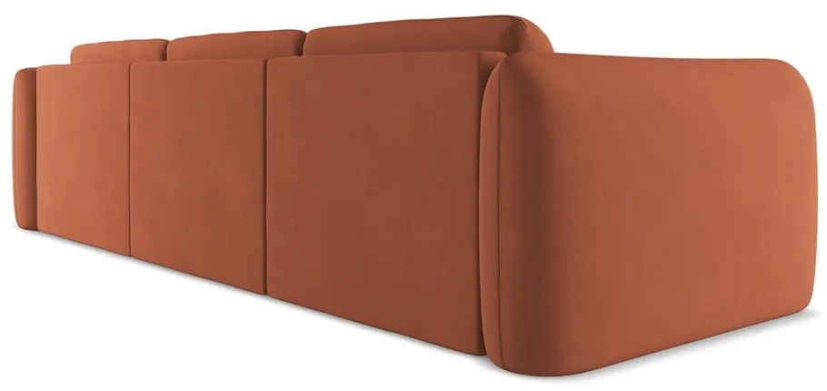 Divano angolare arancione (con penisola a destra) Hoku – Makamii