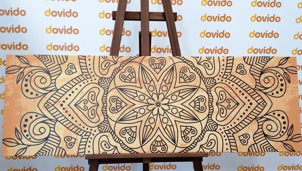 Quadro su tela – Mandala con tocco antico