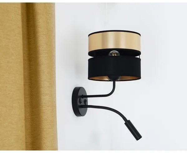 Brilagi - Applique ROYAL 1xE27/15W/230V + 1xG9/3W nero/oro