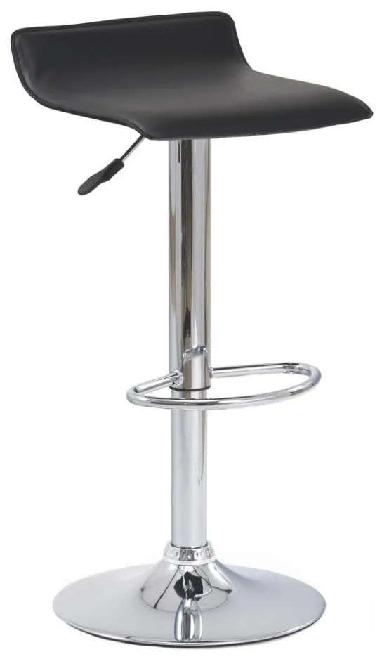 Sgabello 84x40 cm nero/cromo