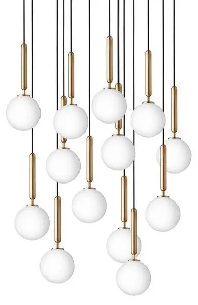 Miira 13 Lampadario Large Brass/Opal - Nuura