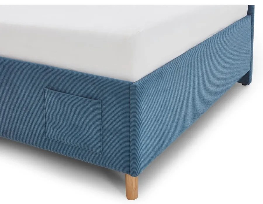 Letto da bambini con sponde blu imbottito con contenitore e rete inclusi 120x200 cm Cool – Meise Möbel