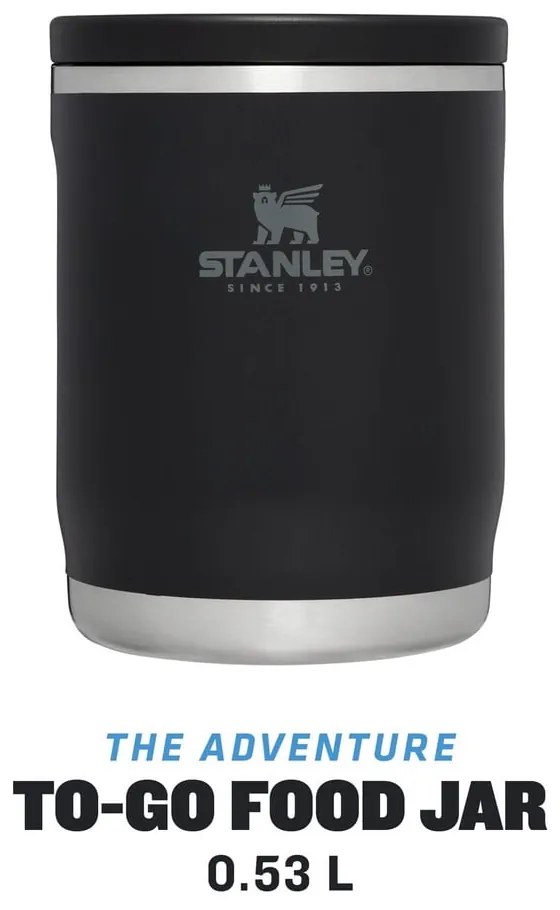 Borraccia termica nera in acciaio inox 530 ml Adventure To-Go Black – Stanley
