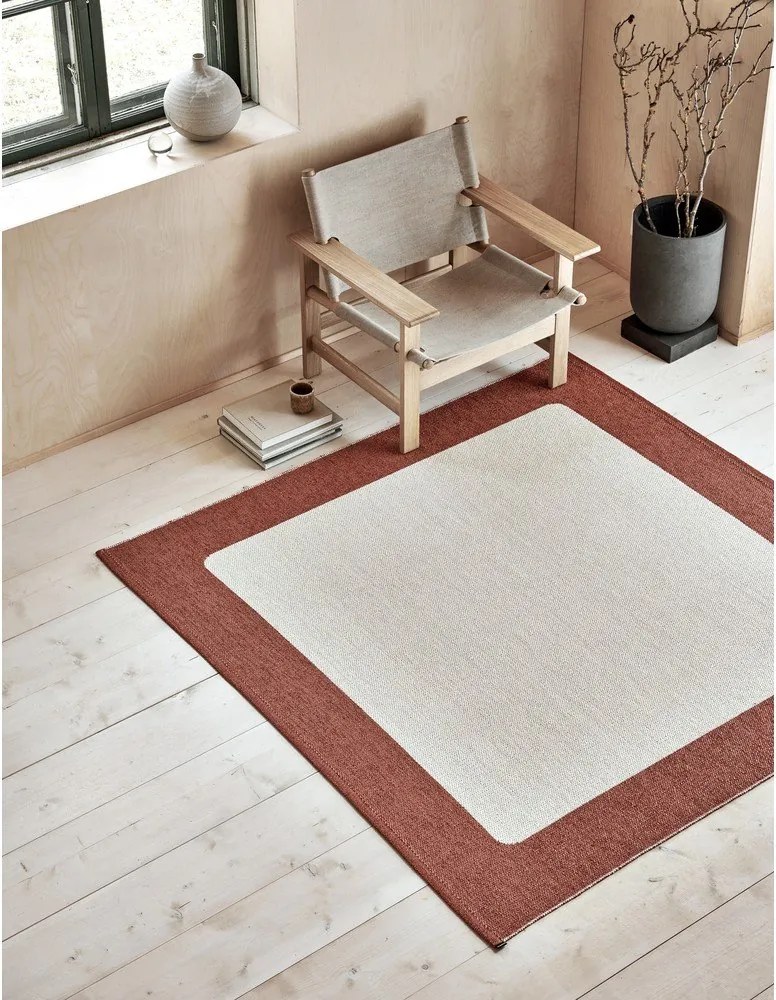 Tappeto da interno/esterno color mattone/color crema 70x120 cm Ilda Brick – Pappelina