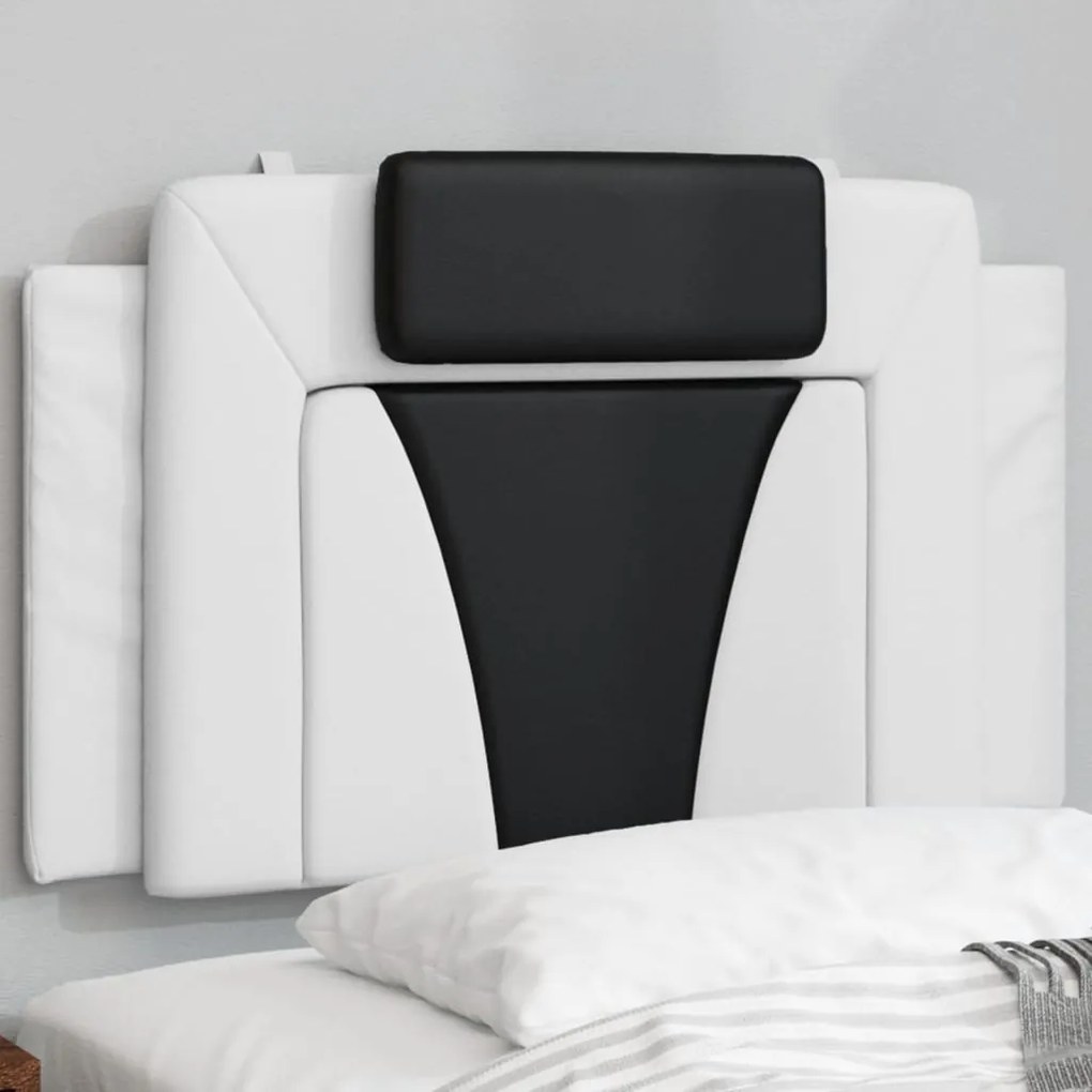 Cuscino Testiera Nero E Bianco 80 Cm İn Similpelle /