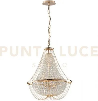 Lampadario a sospensione vienna oro 4 luci attacco e14 45x120cm in ...