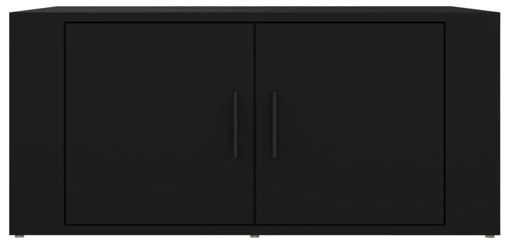 Tavolino da salotto nero 80x50x36 cm in legno multistrato