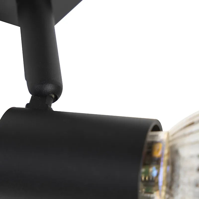 Sistema di illuminazione a binario moderno con 3 faretti nero 1 fase - Iconic Jeany