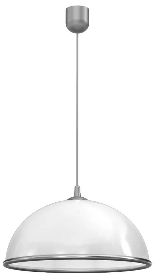 Lampadario a sospensione con filo KITCHEN 1xE27/15W/230V bianco/cromo