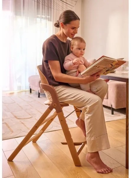 Lionelo - Seggiolino da pranzo per bambini 3 in 1 MEGAN Legno Grigio