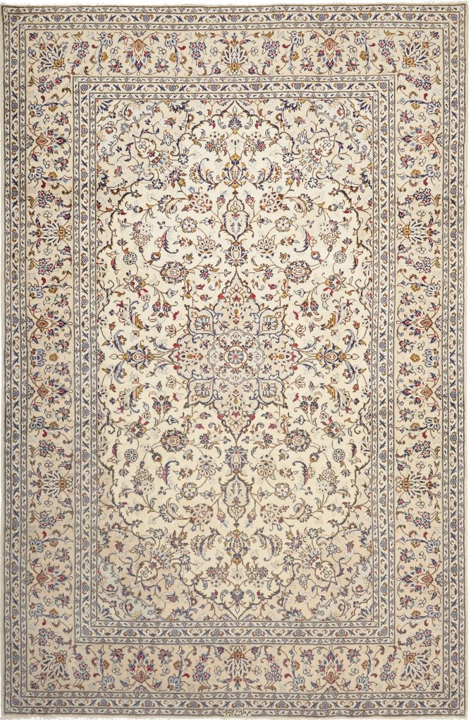 Kashan Tappeto 200 x 300 Beige (Iran) Annodato A Mano