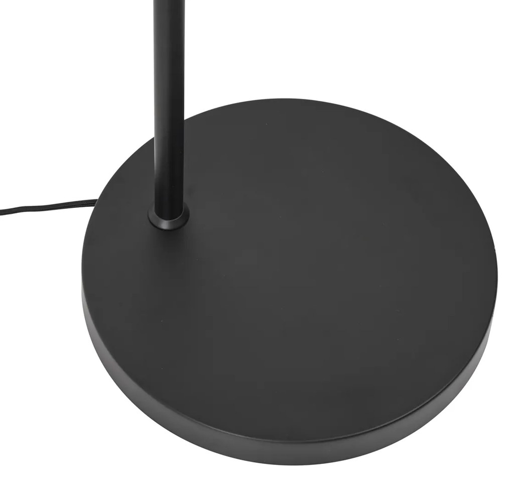 Lampada da terra retrò nera con vetro arancione - Denise