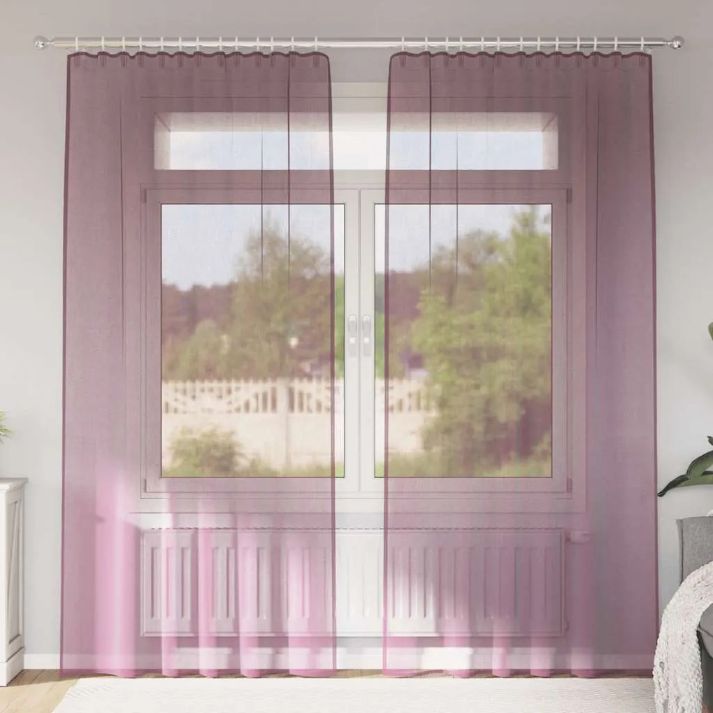 Tende İn Voile Con Passanti 2 Pz Viola 140x245 Cm /
