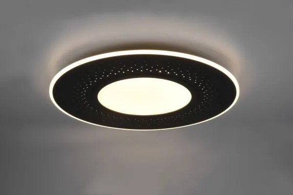 Plafoniera verus led microfori tonda e telecomando d.70cm nera 6269...