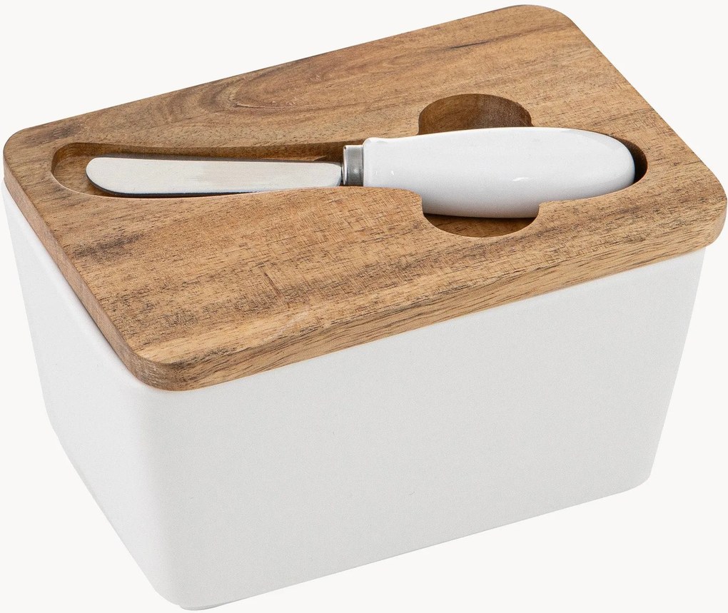 Burriera in porcellana con spatola e coperchio Alto Serve & Share